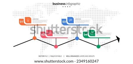 Vector Business Infographic Element report template

