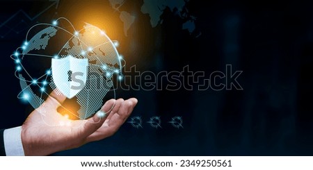 Cyber security Data Protection Information privacy antivirus virus defence internet Business technology concept Royalty-Free Stock Photo #2349250561