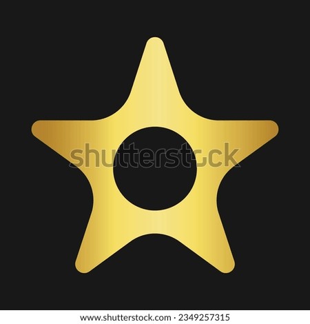 Star Vector Ornament Art, Icons, and Graphics Editable Gold Color With Black Background Retro Vintage Clasic Vector image
