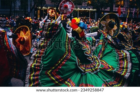 Day of the Dead Parade Mexico City Royalty-Free Stock Photo #2349258847