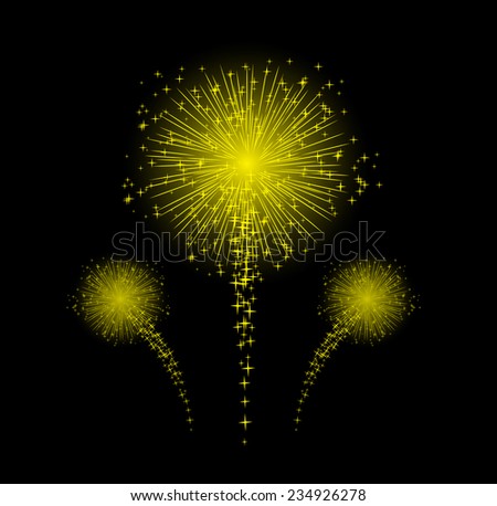 Firework for happy new year design