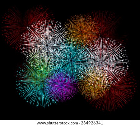 fireworks colorful  background