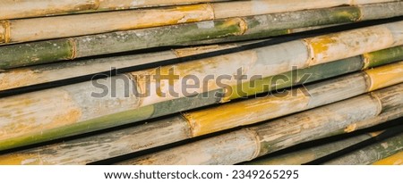 Natural bamboo banner for construction