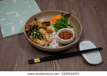 Asian Food in display for the photo shoot in Tokyo, Japan. Nowadays in 2023, people rely on the food delivery service due to the COVID-19 in 2020