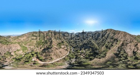 Sphere or 360 degrees picture over a rural town in south Honduras