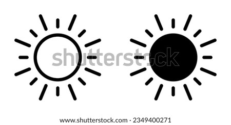 Sun icon. sign for mobile concept and web design. vector illustration