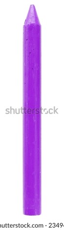 purple crayon isolated on white background