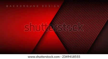 
vector red background overlapping layer on dark space for background design. vector illustration eps 10.