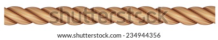 A rope on a white background  Royalty-Free Stock Photo #234944356