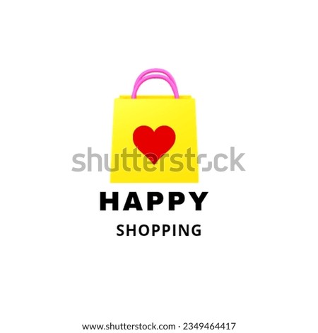 
a shopping bag with a heart on it