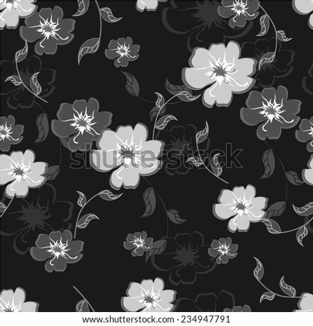 Seamles Vector Background  Flowers Floral 