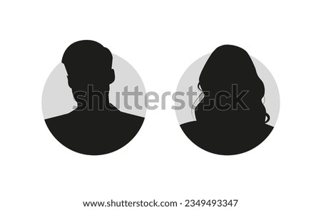 Man and woman silhouette icon Royalty-Free Stock Photo #2349493347