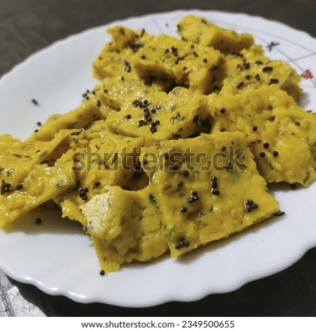 A close-up picture of a Maharashtrian delicacy "Thap Vadi". This healthy dish, made of chickpea flour, is relished by many at breakfast and tea time.