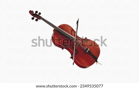 Cello: A larger string instrument played with a bow, producing rich, resonant tones in the lower registers. Royalty-Free Stock Photo #2349535077