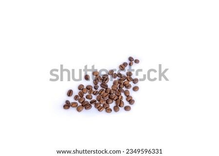 Medium-roasted specialty Arabica coffee beans, perfect for hot espresso or drift coffee. Fragrant and delicious. Refreshing drink makes you healthy and happy. isolated white background