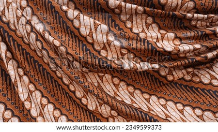 Traditional batik native to Pekalongan, Central Java, Indonesia with elegant classic motifs Royalty-Free Stock Photo #2349599373
