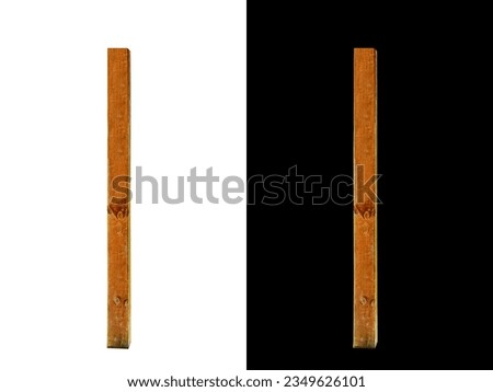 Ceiling wooden -  vertical square rectangular beam Royalty-Free Stock Photo #2349626101