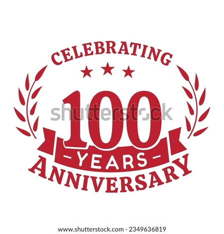 100th anniversary celebration design template. 100 years vector and illustration.