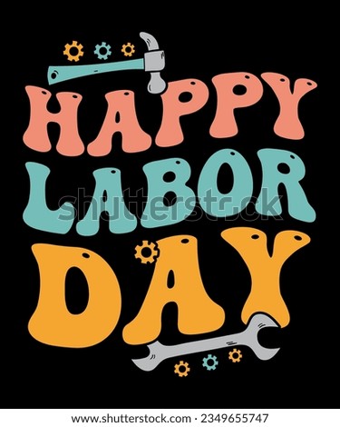 Trendy usa labor day t shirt design. Vector usa labor day typography t shirt design happy labour day t shirt design