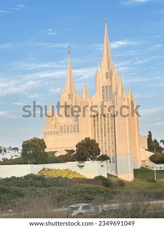 Picture of a church in San Diego California. Very modern church picture was taken in the afternoon.