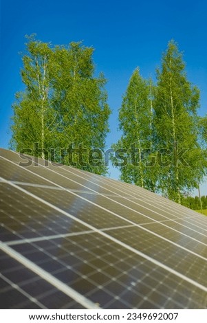 Solar panels close up for chips and surface of technology