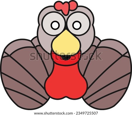 gobble turkey bird feast chicken Outline