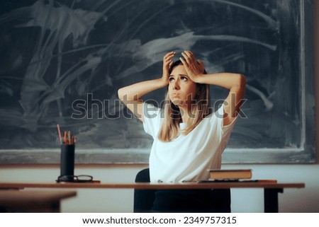 
Unhappy Professor Having a Difficult Job in Stressful Workplace
Stressed teacher having a nervous breakdown from exhaustion
 Royalty-Free Stock Photo #2349757315