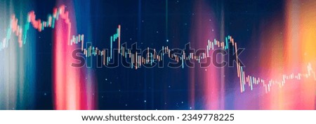 Abstract financial trading graphs on monitor. analysis on the monitor of a computer. Fundamental and technical analysis Royalty-Free Stock Photo #2349778225