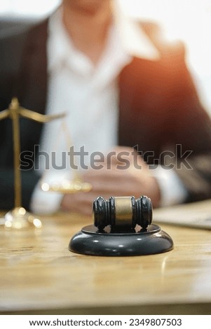 Businessman, legal lawyer work at a law firm