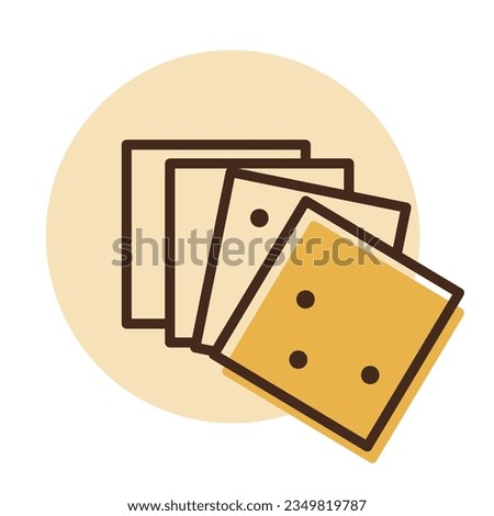 Cheese slice for hamburger vector icon. Dairy product sign. Graph symbol for cooking web site and apps design, logo, app, UI