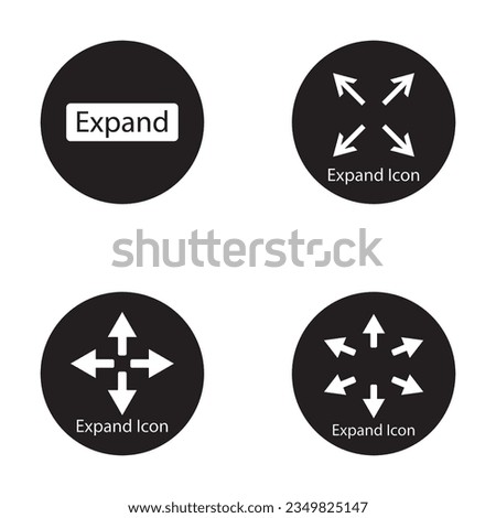 expand icons vector template illustration logo design 