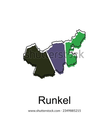 vector map of Runkel. Borders of for your infographic. Vector illustration design template