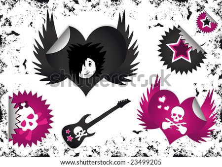 Emo Symbols, Labels Badges and Stickers