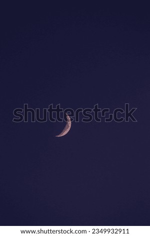 Crescent moon night sky aesthetic