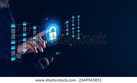 Data security concept, Concerns over data privacy and cybersecurity will continue to escalate. investment in robust cyber security measures to protect their operations and customer data. Royalty-Free Stock Photo #2349945851
