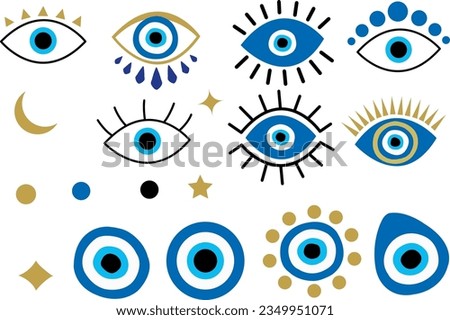 Evil Eye Blue Turkish Protection Set
