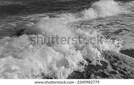 Waves on the coast, natural background. High quality photo