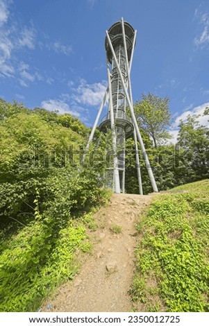 Observation tower near Freiburg im Breisgau, the ,,Schlossbergturm". Royalty-Free Stock Photo #2350012725