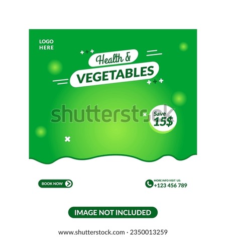 food and vegetables social media post template