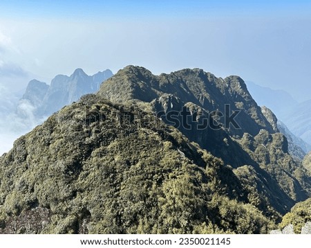 Fansipan is the peak of Indochina. The peak of North Vietnam in the beautiful mountain town of Sapa.
