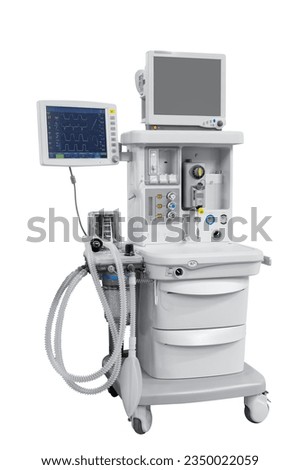 medicine ultrasound diagnostics equipment isolated on white background