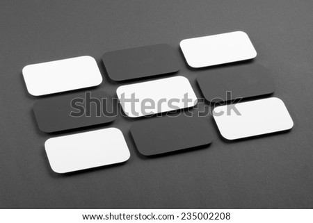 identity design, corporate templates, company style, blank business cards with rounded corners