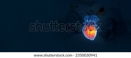 Heart disease and cardiology, heart health Royalty-Free Stock Photo #2350030941