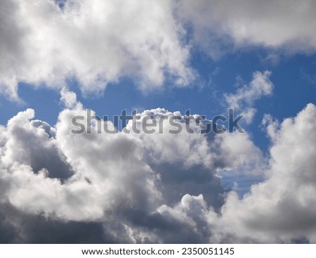 Stormy sky with white and grey clouds background