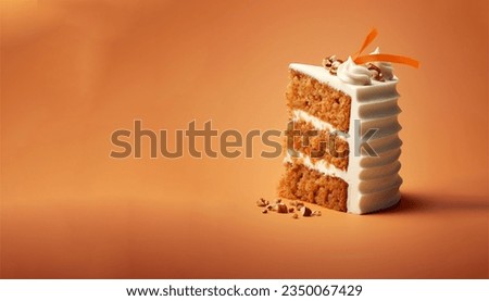 Sponge cake with cream on it, beautiful and delicious, for posters, tracts, prints and textbooks and for designers