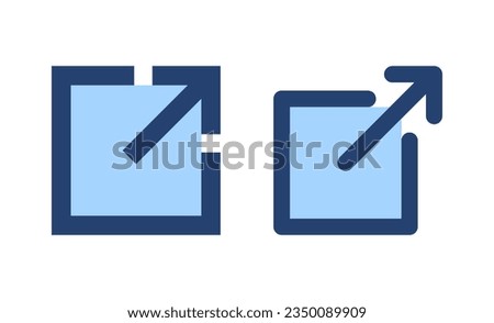 External link icon vector. link sign and symbol. hyperlink symbol Royalty-Free Stock Photo #2350089909