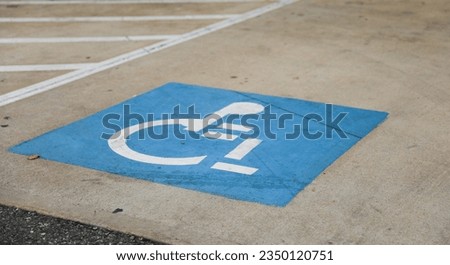 blue handicap sign, universal emblem of accessibility and inclusivity, conveys support, empathy and barrier-free spaces
