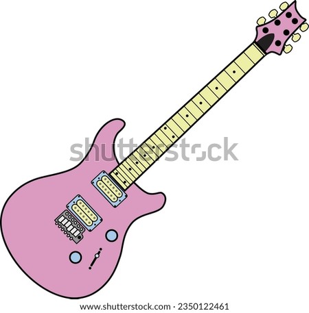 flat line color electric guitar prs