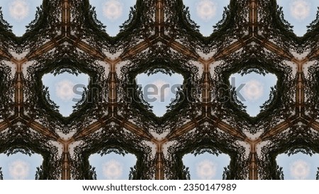 Decorative design background, symmetrical, geometric pattern shapes, graphic kaleidoscope, futuristic colors as well as abstract shapes