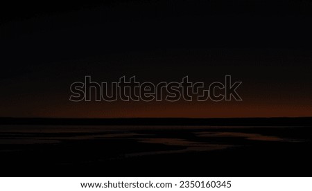 twilight at beach low tide
